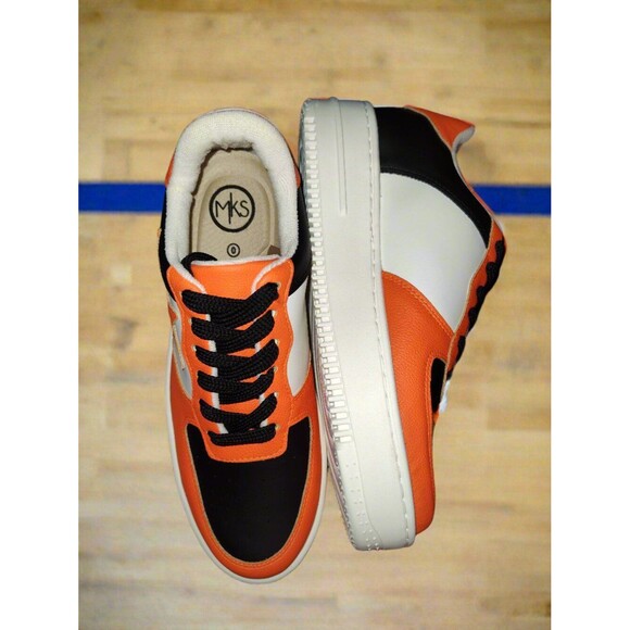 Women's Orange and Black Sneakers - size 10 - Picture 3 of 6